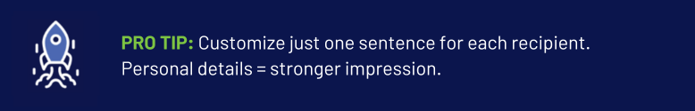 Customize one sentence for a lasting personal touch