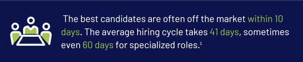 quote about best candidates being hired fast