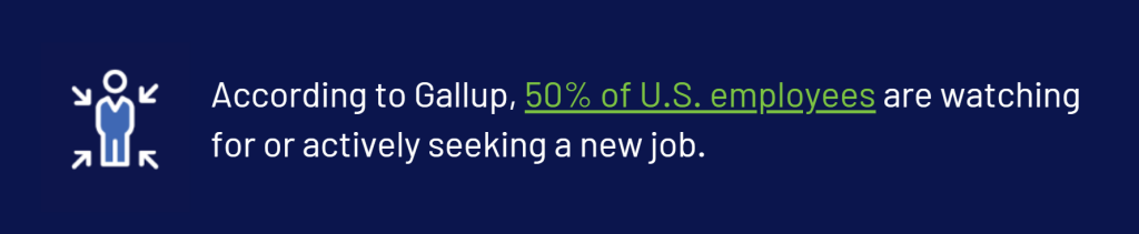 50% of americans are seeking a new job