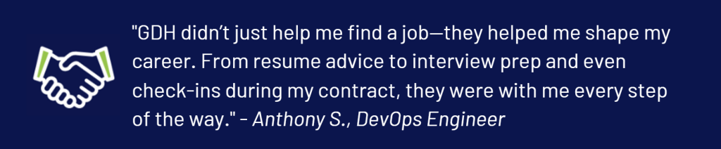 a quote by a DevOps Engineer about GDH