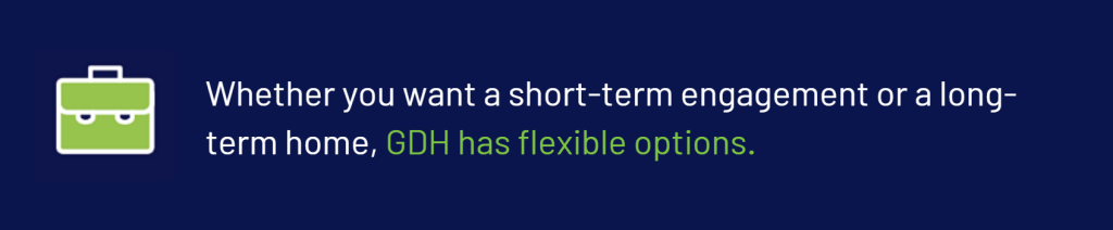 quote about GDH having flexible options