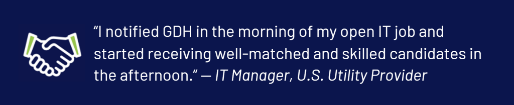 quote by an IT manager about the effective results by GDH