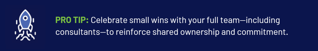 pro tip to celebrate small wins with your team