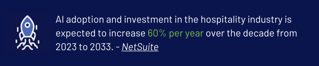 quote about AI adoption in the hospitality industry