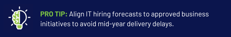 Pro Tip: Align IT Hiring Forecasts to Approved Business Initiatives