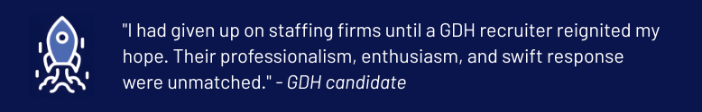 GDH professional testimonial on responsive supportive contractor experience