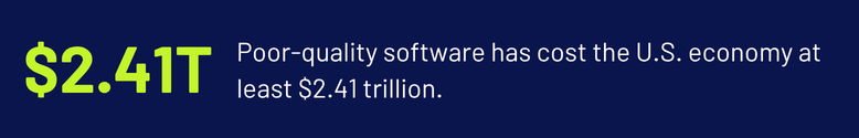 Stat callout: poor-quality software costs the U.S. economy $2.41 trillion