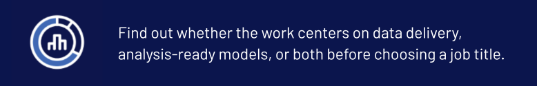 Tip: clarify data delivery vs. analysis-ready modeling before naming the job